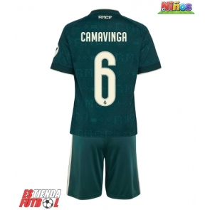 Real Madrid Eduardo Camavinga #6 Segunda Equipación Niños 2026-27 Manga Corta (+ Pantalones cortos)
